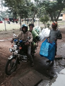 The piki piki that delivers me to Save Africa.