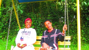 The staff savor a break from their daily routine.